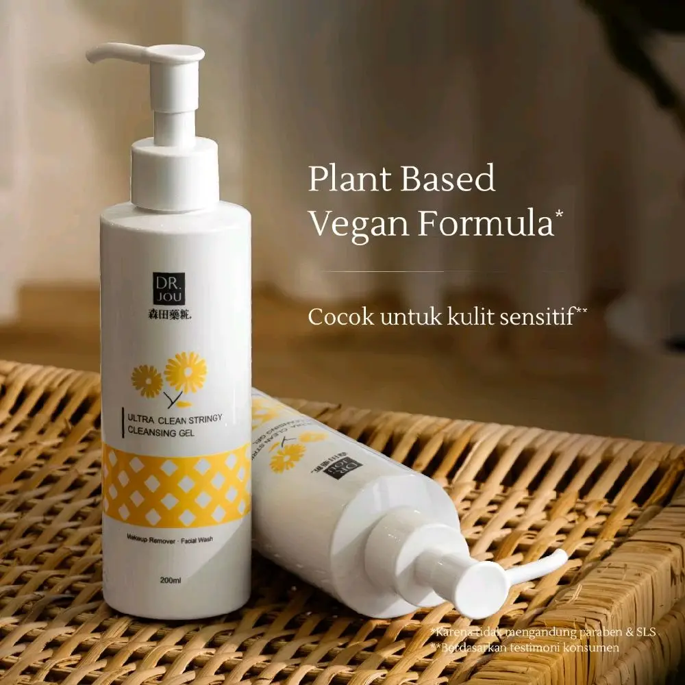 DR.JOU Triple Cleansing Gel Anti Aging Facial Wash 200ML Pembersih Wajah Glowing Skin Cleanser Muka Acid Pencerah Perawatan Hitam Pelembab Mencerahkan