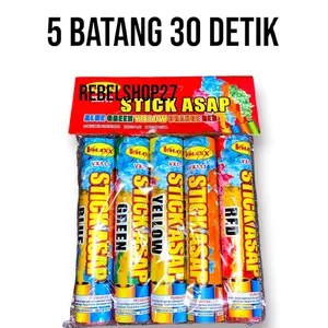 VXx Stick Asap N2 1pack Isi 5pcs Confetti Party Warna Warni Dekorasi Festival Blue Green Yellow Orange Red