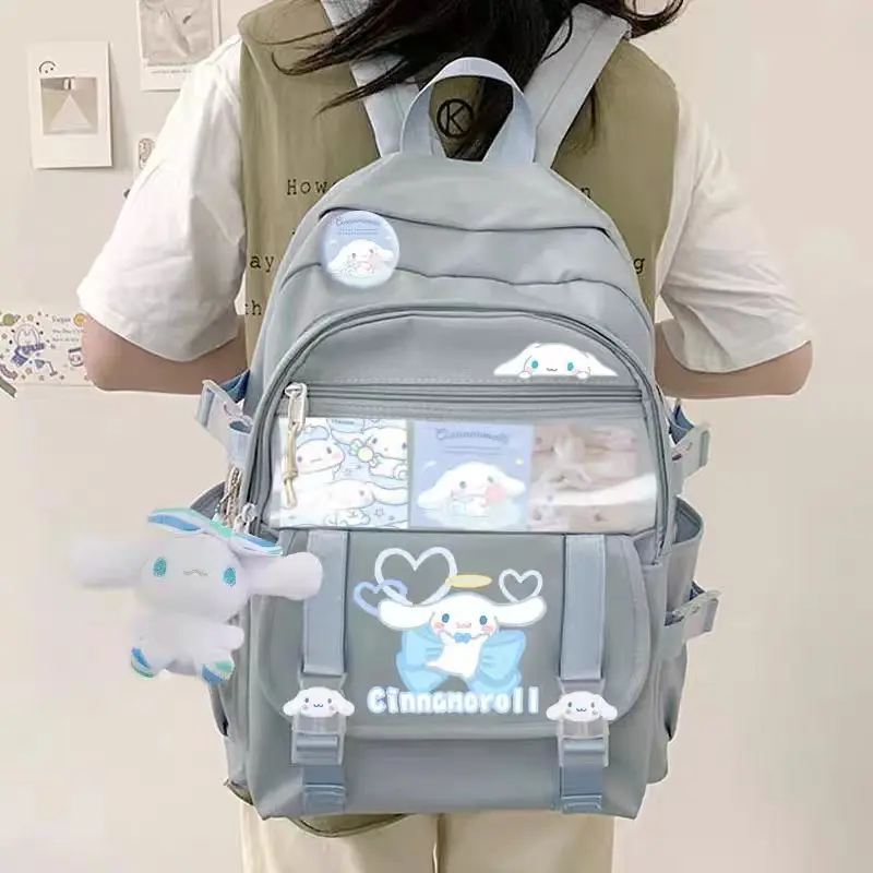 [Shipping from Manila] Kuromi co-branded schoolbag, cinnamon dog backpack, internet celebrity niche, elementary and middle school students, girls, large capacity, JK pain bag