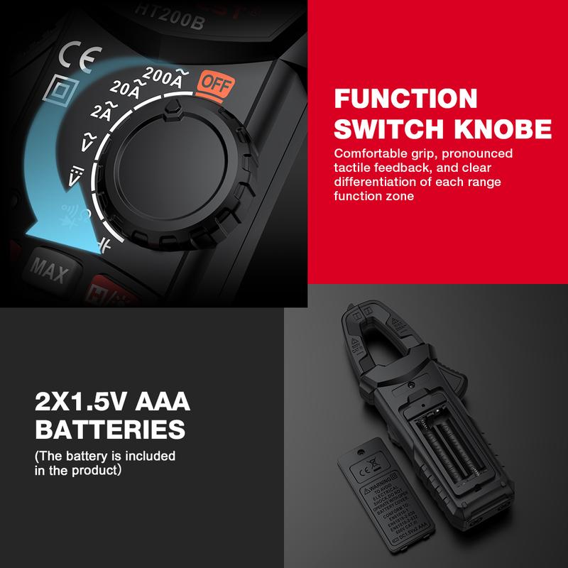 Product Introduction of HABOTEST HT200B+HT123 Digital Clamp Meter 600V AC/DC 2000 Counts Voltmeter Ammeter and HT123 Digital Multimeter 600V AC/DC 2000 Counts High-Precision Anti-Burning Smart Multimeter 34