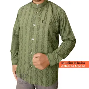 kemeja koko dobby salur lengan panjang kemko sultan atasan muslim pria