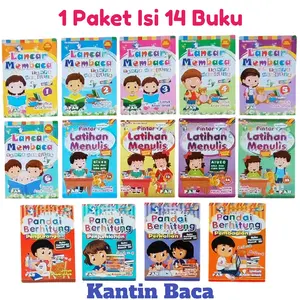 Paket Lengkap Calistung Isi 14 Buku Persiapan Masuk SD buku baca