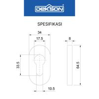Gambar DEKKSON Cylinder Escutcheon Penutup Silinder ESCN 84030 dari Dekkson Official Shop Kota Tangerang 3 Tokopedia