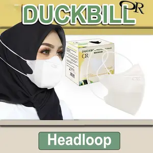 DUCKBILL HIJAB HITAM PUTIH WARNA / DUCKBILL HEADLOOP WARNA 50 PCS