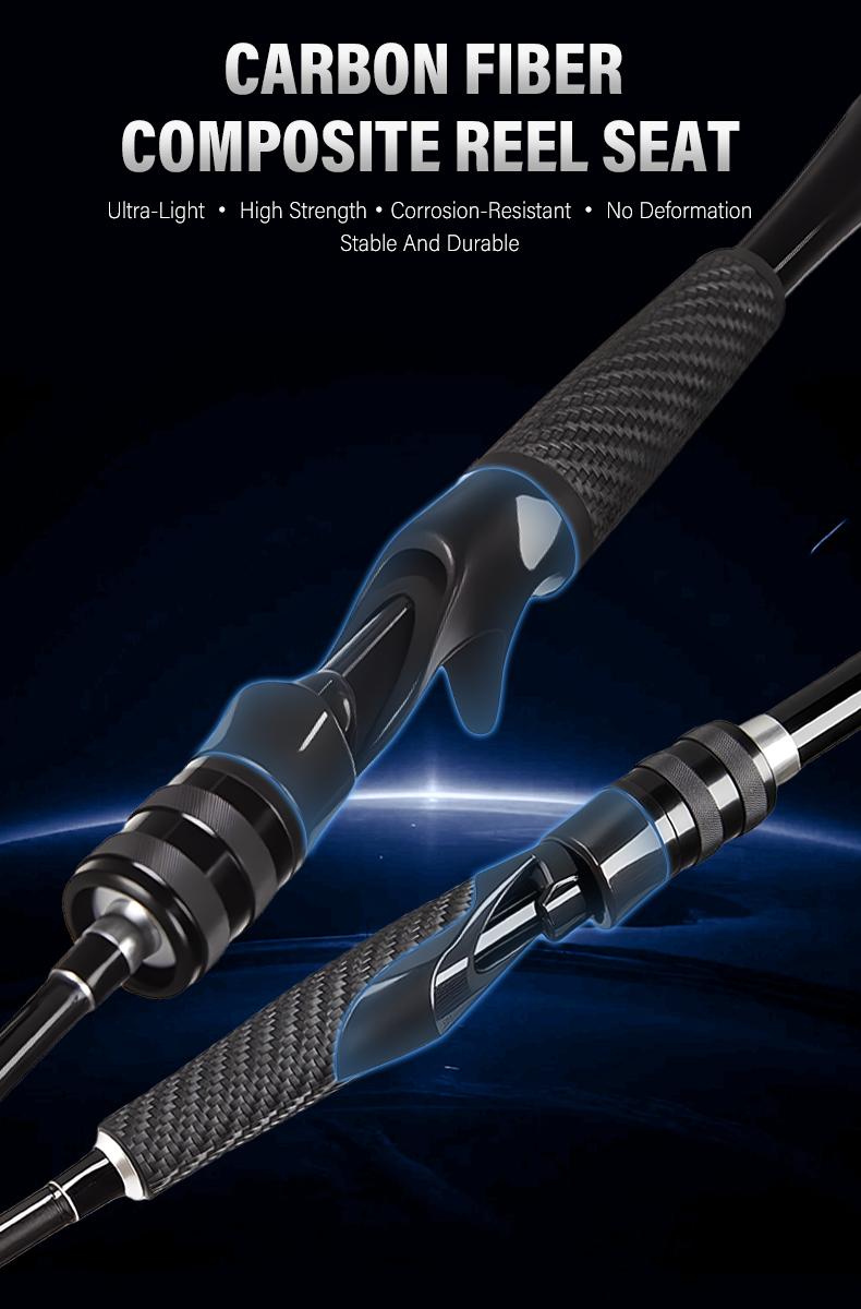 [OFFICIAL] SeaHunter U-Line borneo 1.8M M/MH Joran Pancing,Fuji Ring Keramik,ujung joran serat karbon padat,teknologi anyaman silang 24T+30T,pegangan dan dudukan reel serat karbon,cocok untuk memancing dengan umpan mikro,Spinning/Baitcasting Fishing Rod