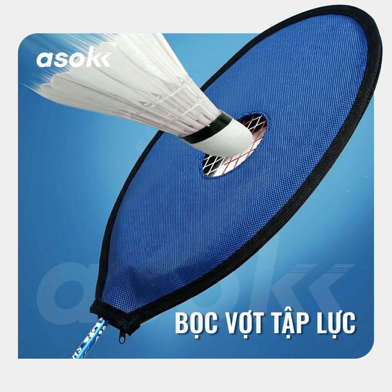 Bọc Đầu Vợt Cầu Lông Dụng Cụ Tập Lực Vỏ Bọc Vợt Tăng Lực Cản Tập Luyện Thể Thao Asokk DC04