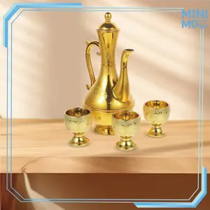 ​​Set Ibadah Cangkir Emas Fengshui Keberuntungan untuk Altar dan Rumah Koleksi Cangkir Dewa Spiritual​​