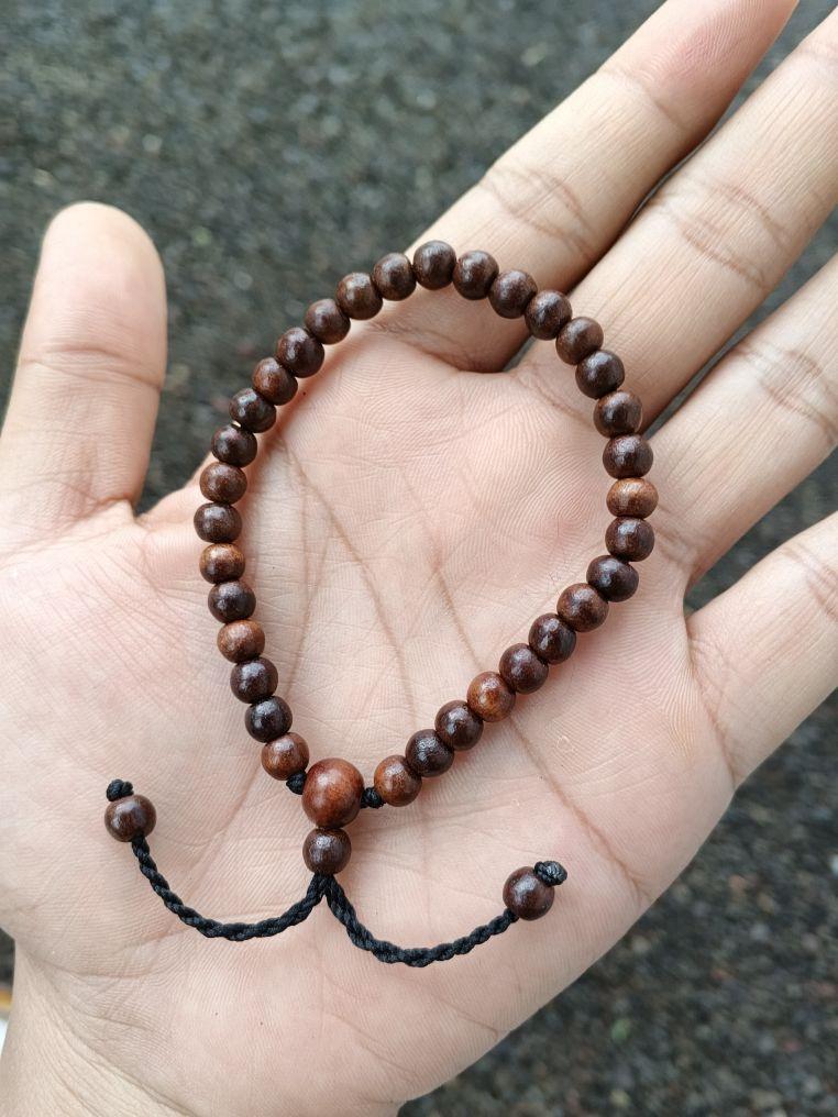 Gelang Tasbih Stigi Asli 5mm Gelang Kayu Setigi