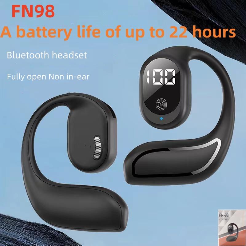 Tai Nghe Không Dây Bluetooth Một Tai FN98 Thiết Kế Thời Trang Giảm Tiếng Ồn Kỹ Thuật Số Thích Hợp Cho Thể Thao 5.3 Âm Nhạc Tai Nghe Không Dây Chân Thực Cảm Ứng TWS Tai Nghe Không Dây Doanh Nhân