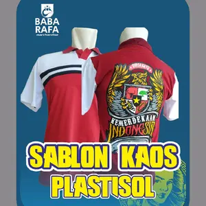 sablon kaos Plastisol bahan kain katun kombed 24s,  Combed Pria Wanita