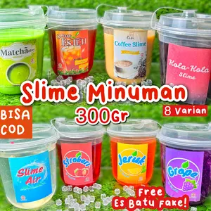 SLIME MINUMAN BY SLIMEDAY || SLIME 300 GR || ES TEH SLIME || MATCHA SLIME || SLIME PANTA|| SLIME ES JERUK|| CLEAR SLIME MAINAN