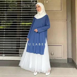 Luna Tunik Slit Basic Katun Combed 30s by Zulabel