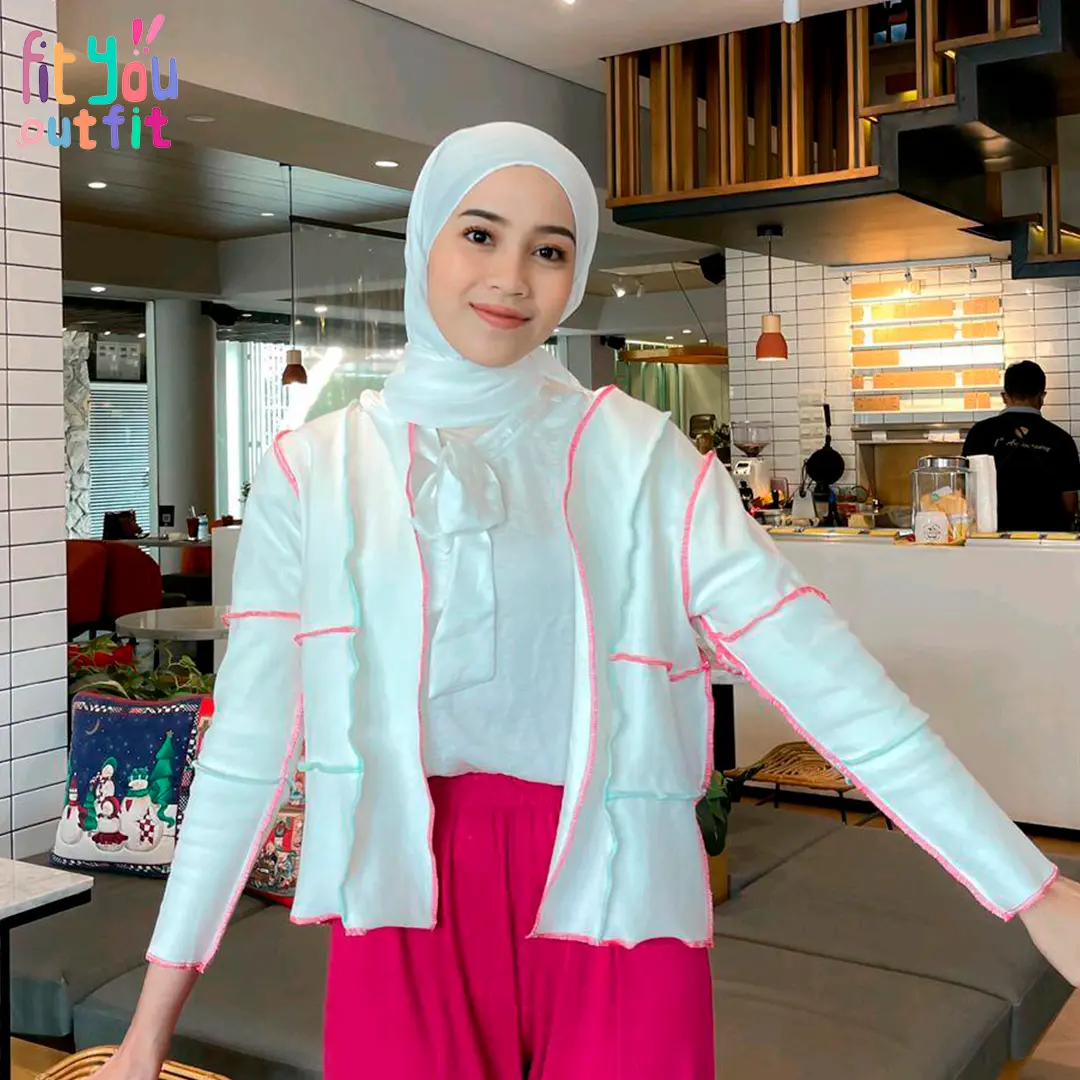 Fityoutfit - CANDY Cardigan - Outer Kardigan Wanita Panjang Atasan  Baju Muslim Oversize