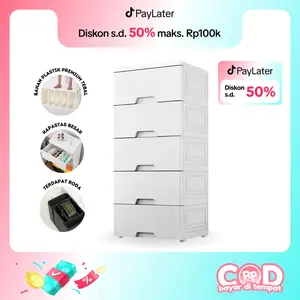 Lemari laci Pakaian  Susun Plastik Roda Loker Plastik Lemari Bayi-Cabinet Storage Furniture Minimalis