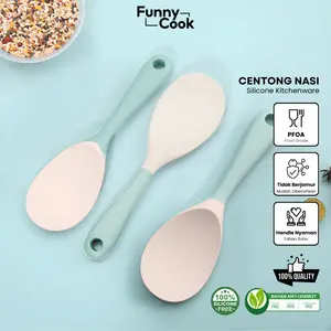 Funnycook Sendok nasi ajaib Sendok nasi plastik centong nasi anti lengket Sendok nasi food grade Kitchenware