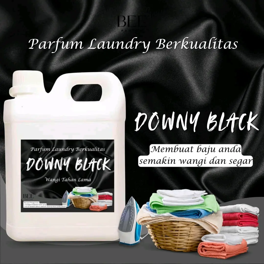 BEE PARFUM LAUNDRY aroma Downy Black 1 Liter Terlaris Wangi Tahan Lama / Pewangi Pengharum Pakaian Laundry Berkualitas Bisa COD