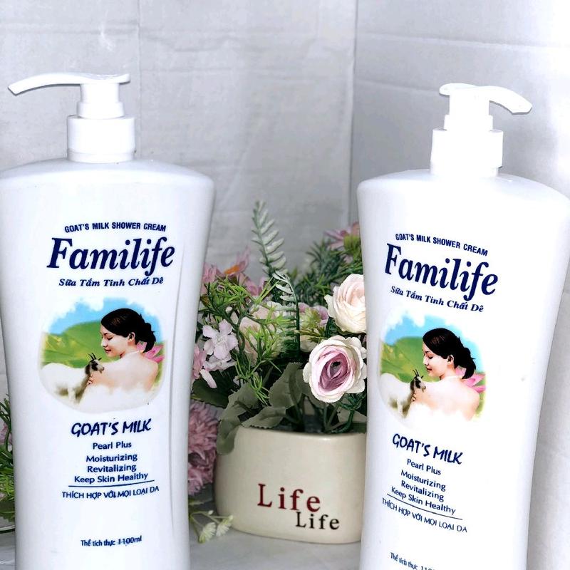   Combo 2 Chai  Sữa Tắm Dê Familife 1100ml - Dưỡng Da Body - Dưỡng Body 