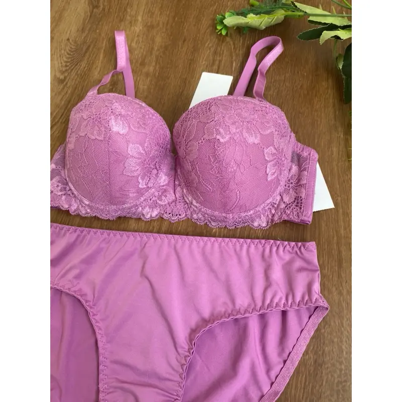 PIERRE CARDIN SET BRA HALF CUP BERKAWAT & PANTY BH SIZE 34B dan 36B 2