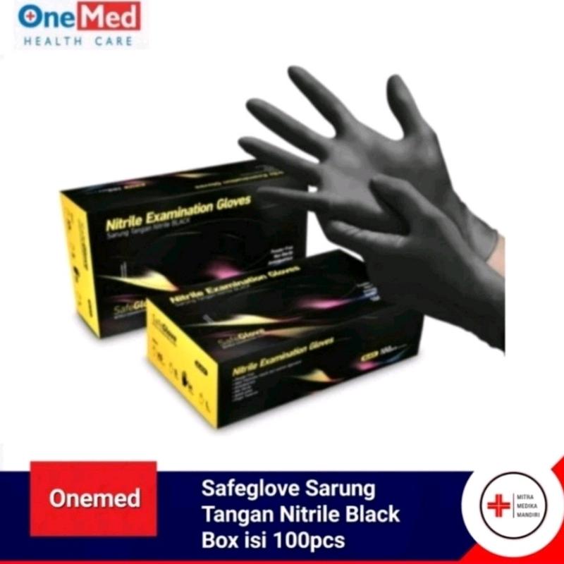 Sarung Tangan Nitrile Black Box isi 100pcs Safeglove. Altamed 1