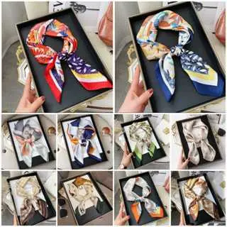 READY Scraf Sutra 70x70cm Syal silk syal leher syal tas scraf import quality aksesoris wanita