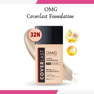 OMG Oh My Glam Coverlast Liquid Foundation SPF 20 PA++ 25ml | Alas Bedak Tahan Lama