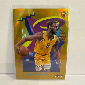 2024-25 Topps Finest Bronny James Jr. RC True Gold Refractor #13/15  Color Match Lakers Rookie SSP