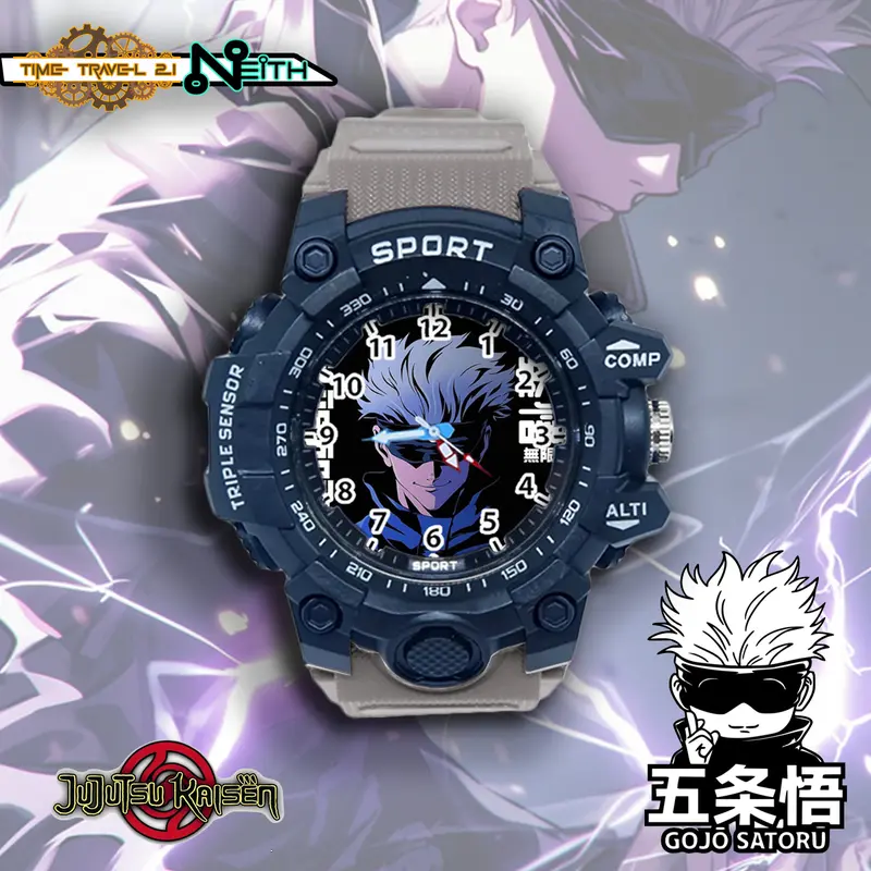 Jam Tangan Sport Anak Terbaru GOJO JUJUTSU KAISEN Strap Ruber Sporty Anti Air /Jam Tangan Spor JJK10AX02 2