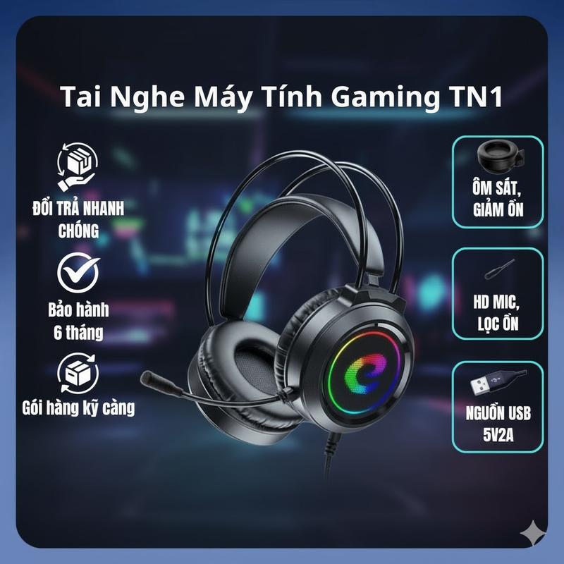 Tai nghe gaming monster headset , âm thanh cân bằng, micro tích hợp, chất lượng âm thanh tốt