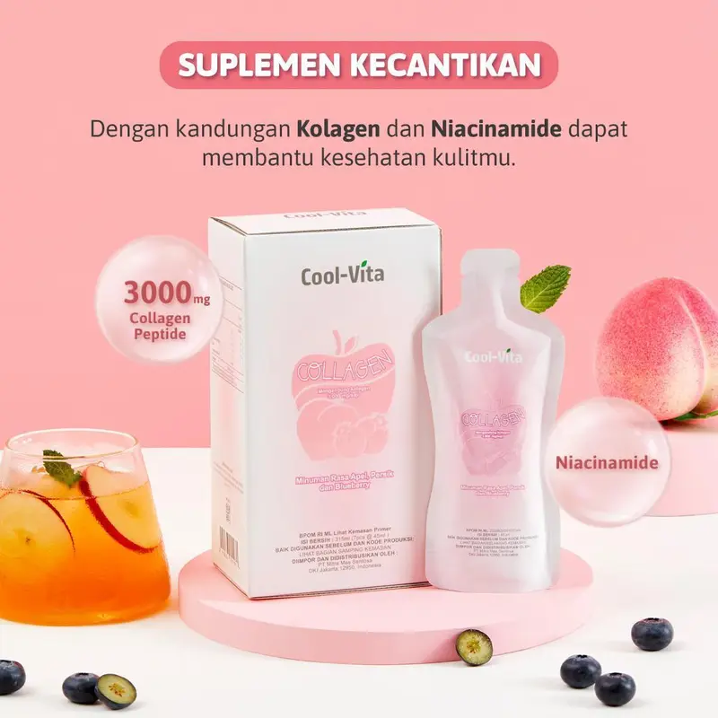 [TT] Coolvita 5 Box Collagen Gummy (Total 70 Gummy) + 3 Pouch Collagen Gummy (Total 30 Gummy) + 3 Pouch Collagen RTD | Rasa Jeruk Bali dan Lemon Segar | Vitamin / Suplemen Kecantikan Kulit | Bantu Jaga Kesehatan Kulit, Kuku, dan Rambut 3