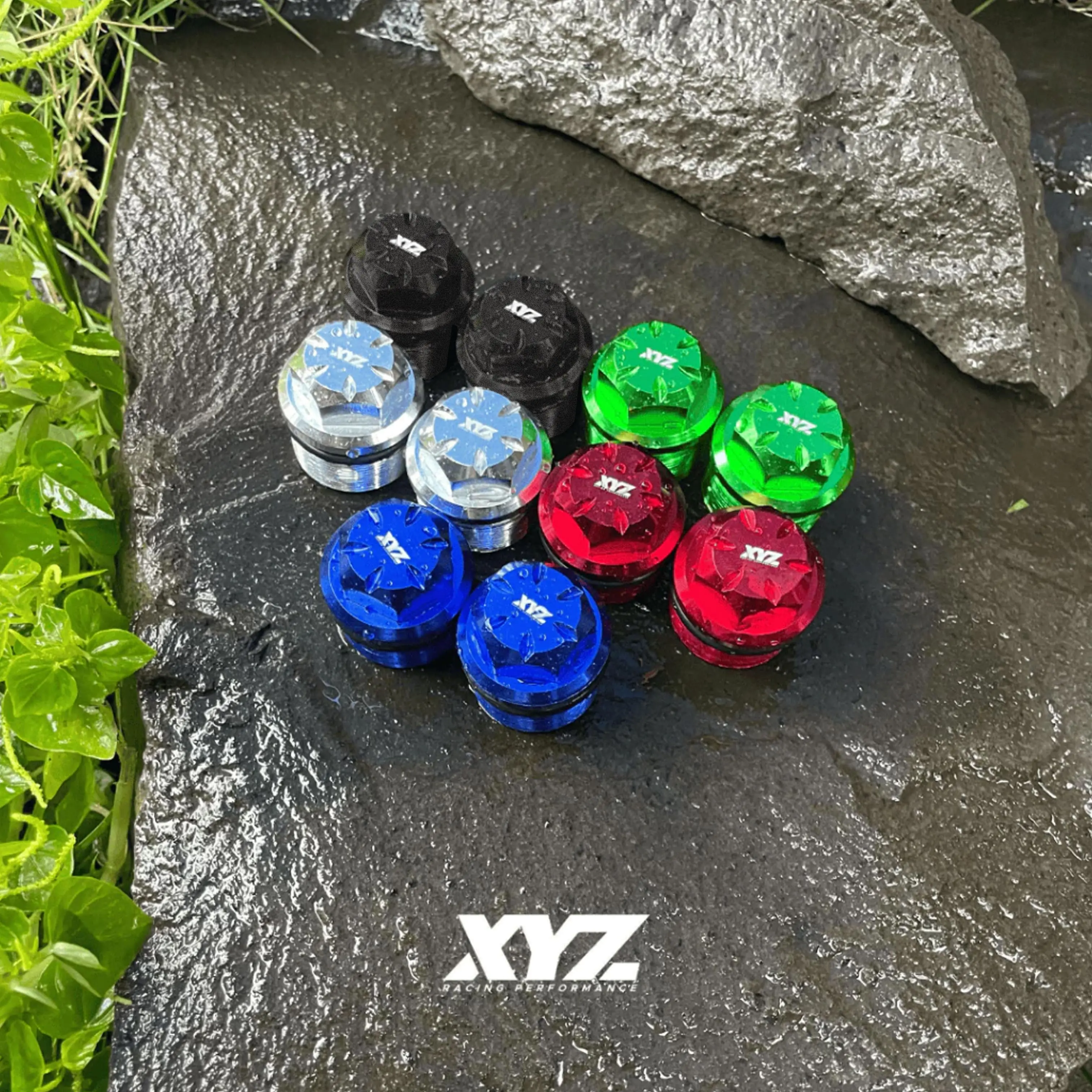 XYZ BAUT TUTUP SET AS SHOCK KAWASAKI NINJA RR FULL CNC