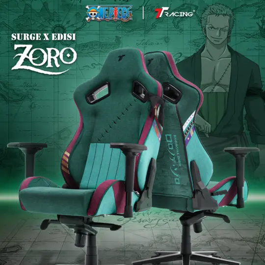 TTRacing Surge X Zoro - One Piece Edition / Kursi Gaming / Kursi Kantor [Garansi 2 Tahun]