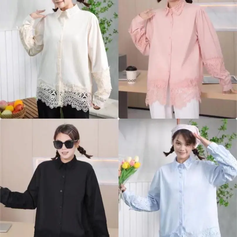 Atasan kemeja bkk kode A566- wanita korea. Kemeja katun impor adem dan lembut