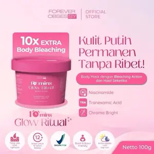 ￼[FOREVER OBSESSY] I Masker Dosting Pemutih Badan  Tone UP Instan Cerah & Wangi Mewah Bekas Luka Hilang  Dalam 14 Hari | Glow Ritual Kulit Putih Permanen 10X Lebih Putih Dari Sebelumnya Kandungan Pemutih EXTRA Dalam 10Mins - 100 Gram