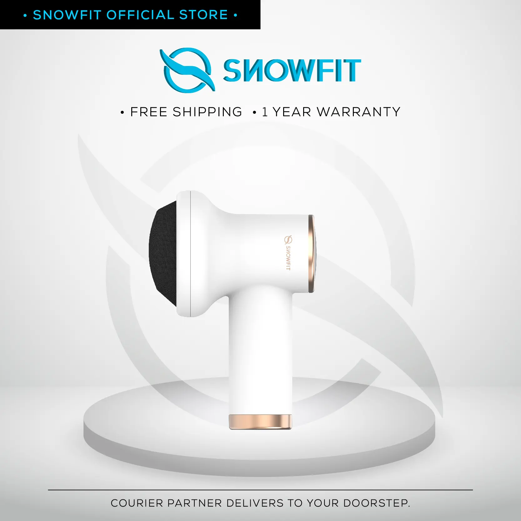 SNOWFIT Elite Upgraded Portable Rechargeable Handheld Massager With 8 Heads