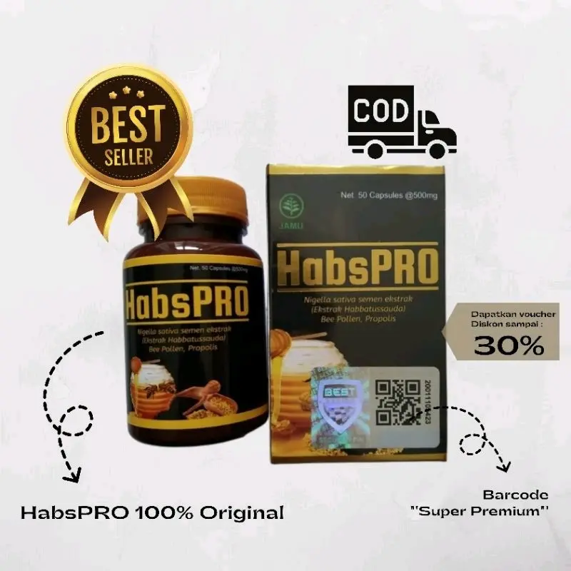 Habspro Obat Herbal Habbatussauda Propolis Original