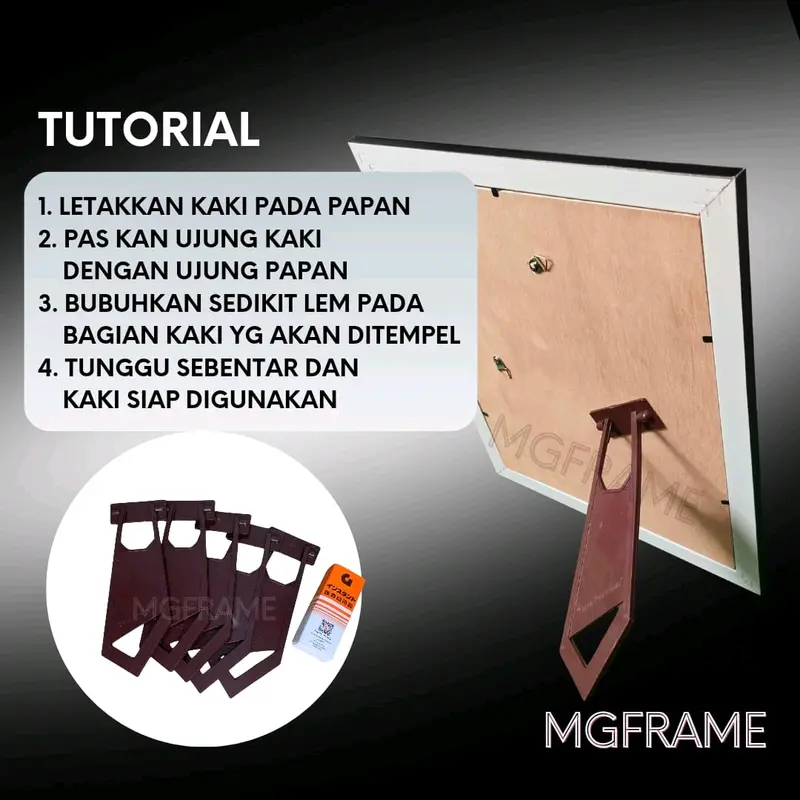 1 Set 5pcs Dasi dan Engsel Penyangga Frame/Sandaran bingkai frame pigura 8
