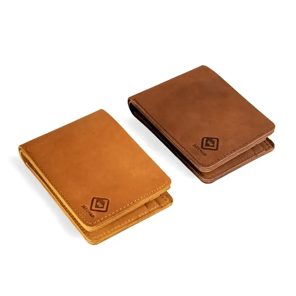 Dompet Pria DCJ New V2 Bahan Kulit Sapi Asli Desain Klasik Minimalis - Jayuwan Kreatif - Kartu, Hitam 0