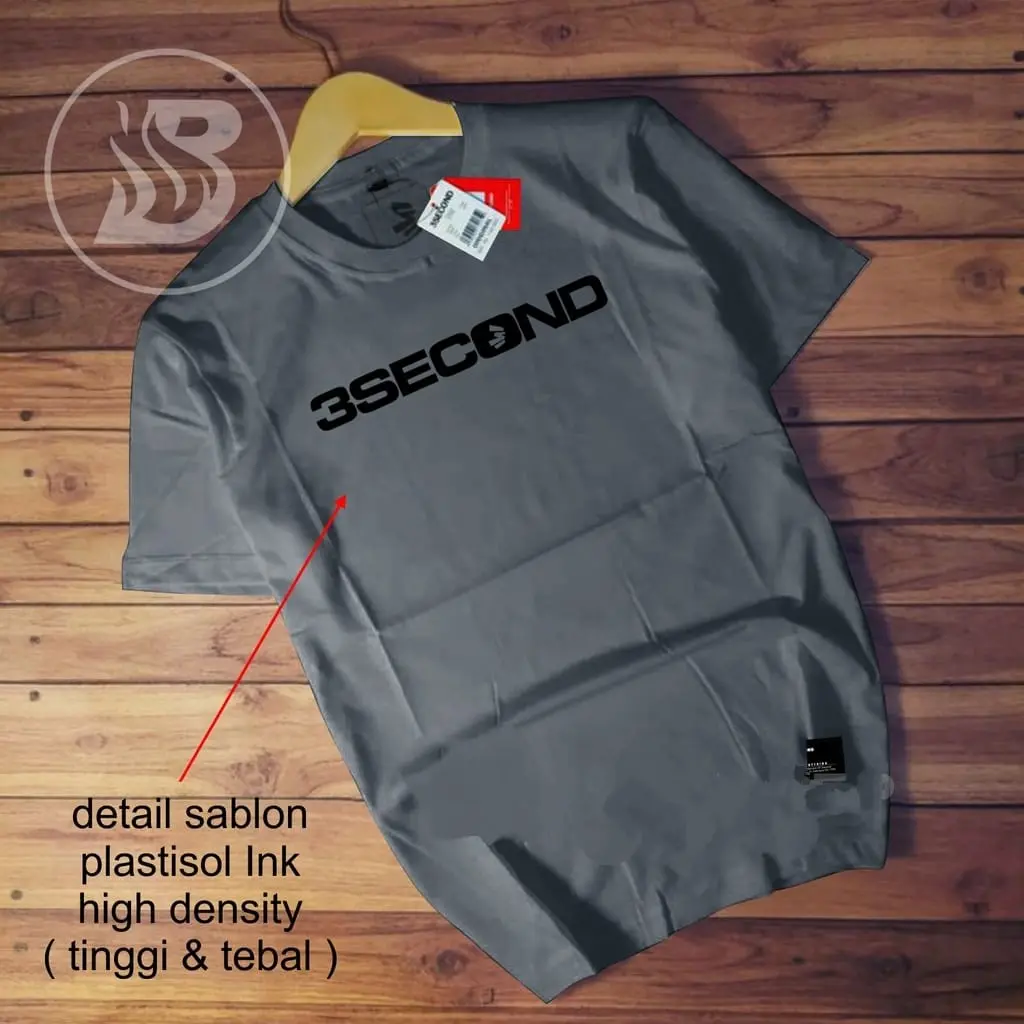 KAOS 3SECOND KAOS PRIA LENGAN PENDEK KAOS DISTRO BM ORI HIGHDENSITY