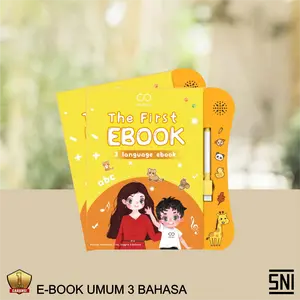 Mainan Buku Pintar Elektronik 4 Bahasa | Mainan Anak Buku Pintar Belajar Membaca Quran Muslim Islam 4In1 Edukasi Asli   Pen Permainan Tulis