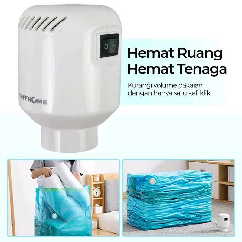 Pompa vakum elektrik vakum tas penyimpanan pakaian EU plug 2