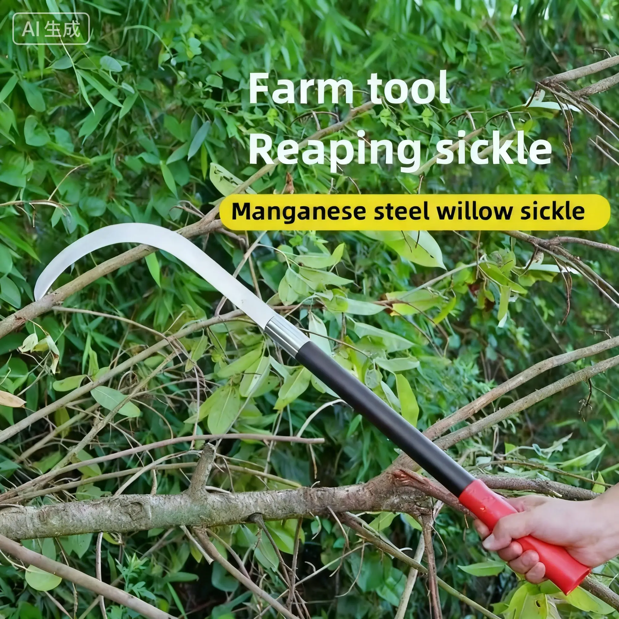 Terbaru 40 kecil lentur Lancet baja mangan khusus taman sayuran taman herbicide sabit rumah tangga tajam pertanian abrasive pegangan