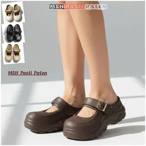 MSH 855 Sandal Sepatu Clog Tinggi 6.5 Cm Wanita Dewasa Bahan Eva Ringan