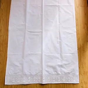Saput Putih Polos Tepi Bordiran Putih Polos