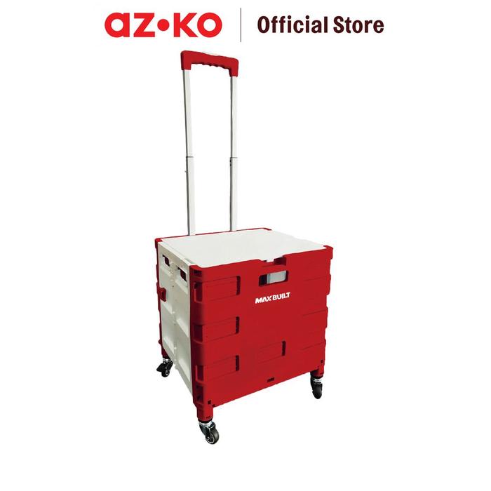 Gambar AZKO Maxbuilt Troli Lipat Portabel 25 kg Dengan 4 Roda - Merah/Putih Hand Truck Portable Troli Barang Empat Roda dari AZKO Indonesia Kota Administrasi Jakarta Selatan Tokopedia