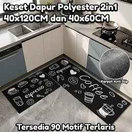 Keset Dapur Anti Slip Keset Dapur Modern Keset Alas Lantai 2 in 1 40x60 dan 40x120