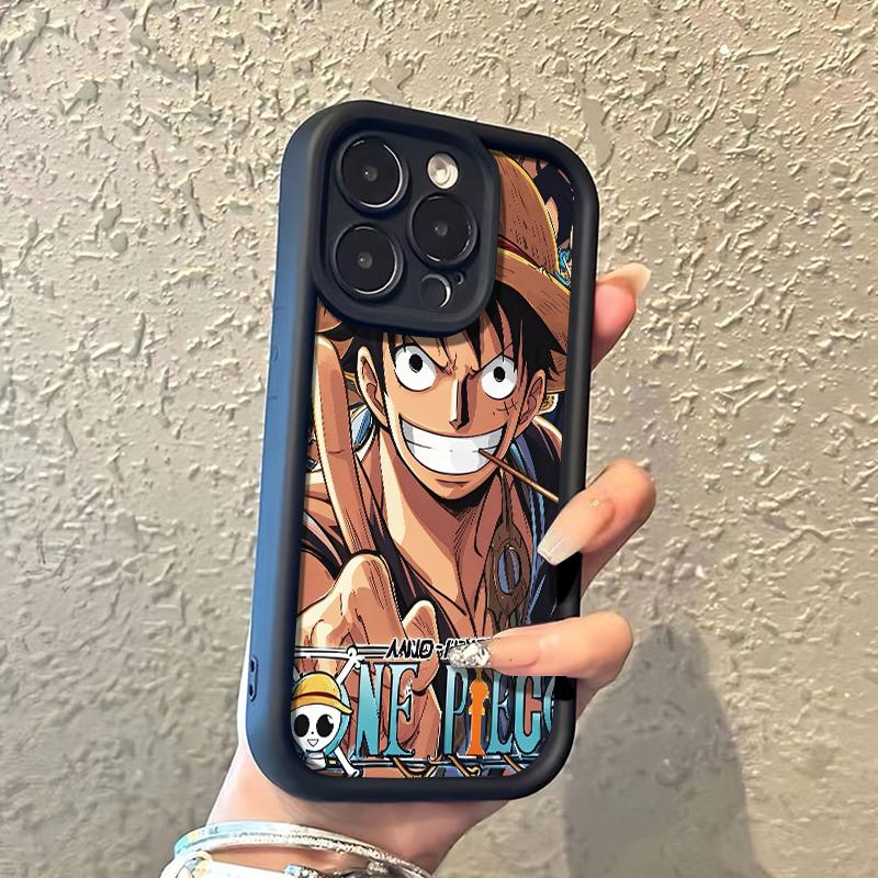 Casing Hp Untuk OPPO A5 A3s A12E Realme C1 Case pola Anime Luffy pelindung Kesing silikon Cesing Softcase kasing pria keren 6