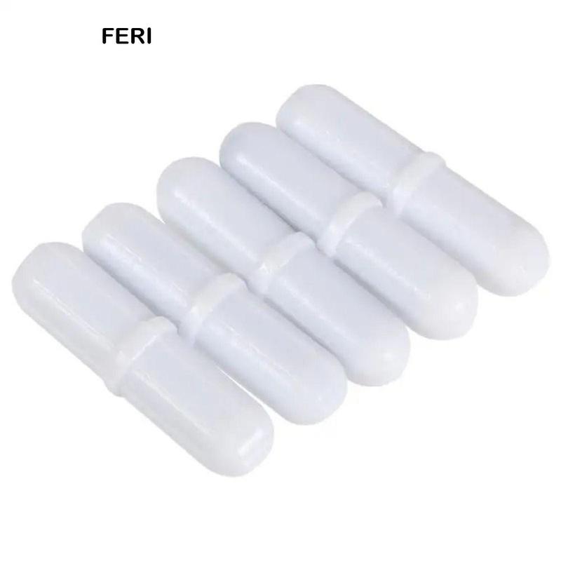 FERI 10 cái Thanh khuấy PTFE Máy khuấy từ Trắng 6-15mm Thanh khuấy phòng thí…
