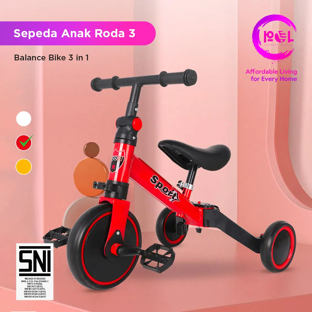 [POL] COD SNI Sepeda Anak Roda 3 Dengan Dorongan | Sepeda Dorong | Kids Bicycle