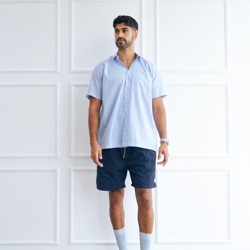 Abbey Classics Kemeja Lengan Pendek Katun - Picnic Shirt Stripes 4