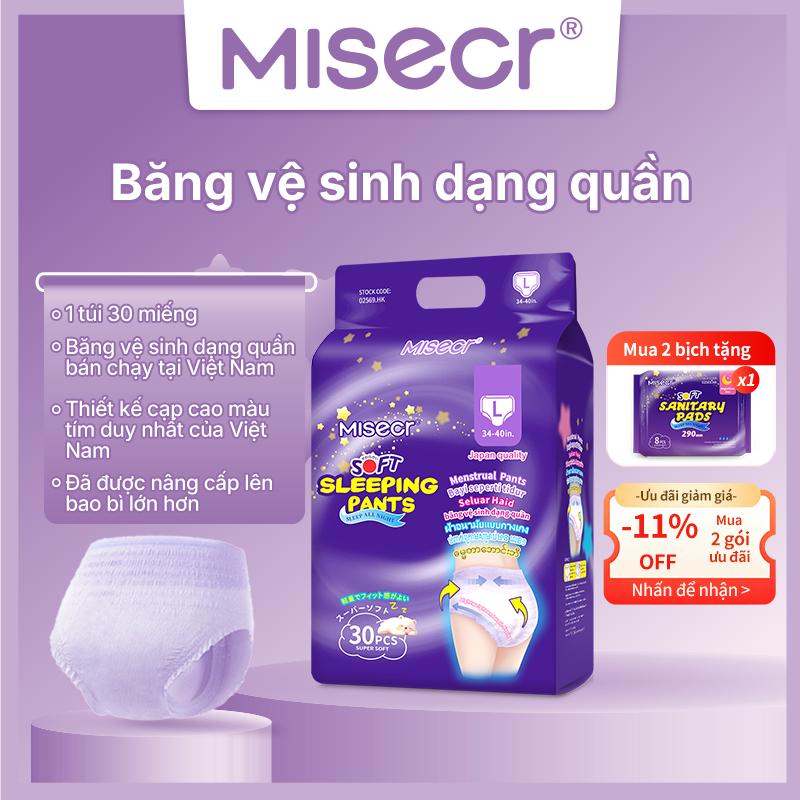 Mua 2 tặng 1【nâng cấp】Băng vệ sinh dạng quần Misecr (30 miếng) , chống tràn 360°, thoáng khí, phù hợp sử dụng ngày và đêm dành cho phụ nữ mang thai và sau sinh,Thích Hợp Cho Phụ Nữ